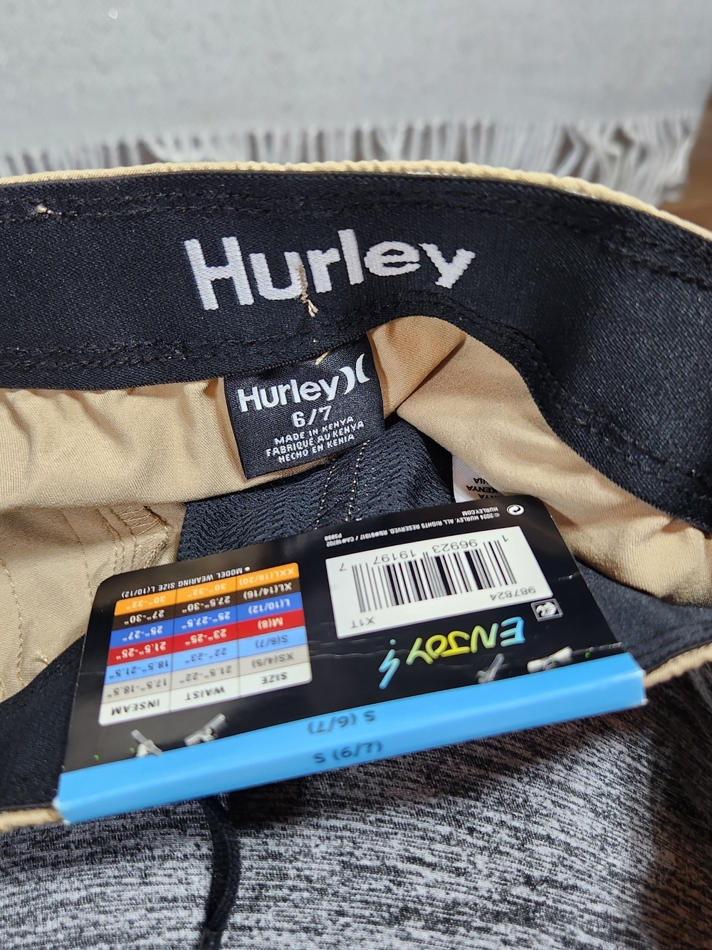 Hurley Youth Tan Hybrid Performance Shorts 6/7 - Picture 4 of 9